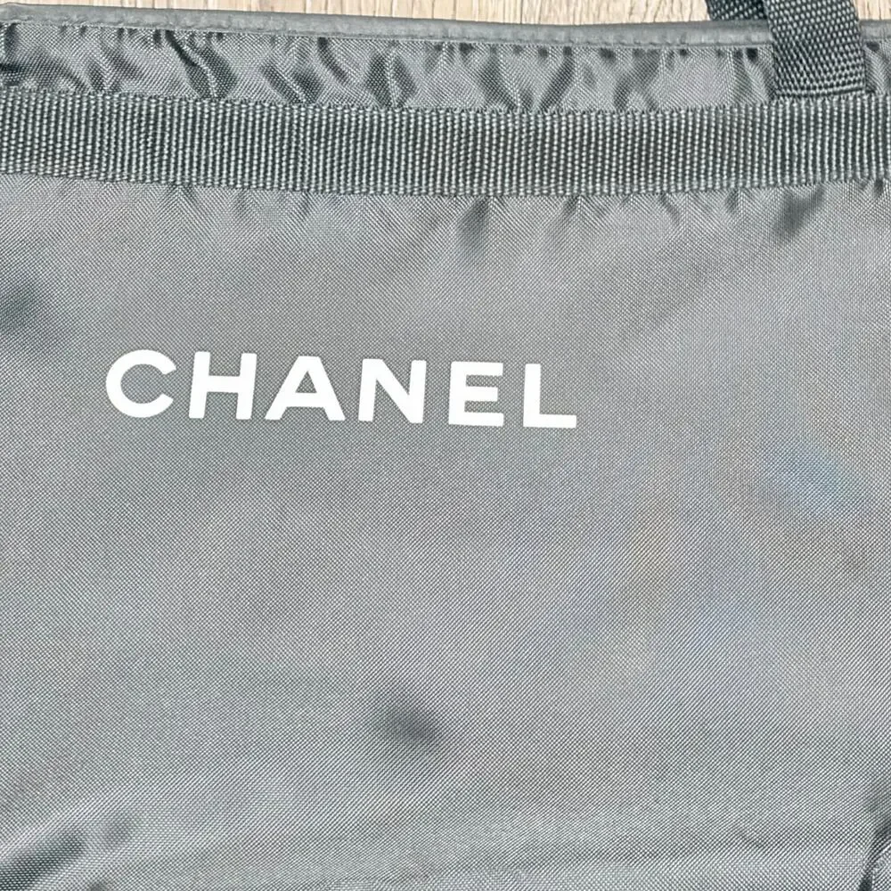 Authentic CHANEL Black Garment Bag Travel Storage Dust Cover Large